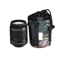 camouflage drawstring neoprene pouch camera lens bag wholesale