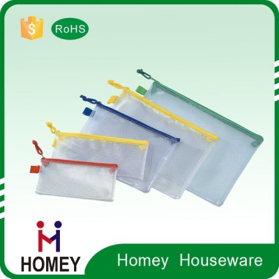 simple clear vinyl pvc zipper pouch mesh gift bags Hot Sale waterproof Clear pvc bag with zipper