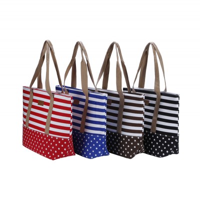 hot sale oem Custom Canvas Tote Bag Cotton Rope Handle Beach Bag for Women