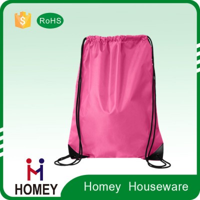 hot wholesale promotional cheap custom nylon drawstring shoe backpack bag