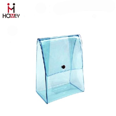 Clear Tote PVC Vinyl Plastic Bag with Button