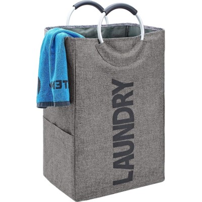 Single Laundry Hamper with Soft Handle Foldable Closet Dirty Clothes Basket