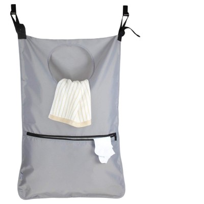 Adjustable Hanging Laundry Hamper with 2 Stainless Steel Hooks